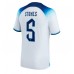 Tanie Strój piłkarski Anglia John Stones #5 Koszulka Podstawowej MŚ 2022 Krótkie Rękawy